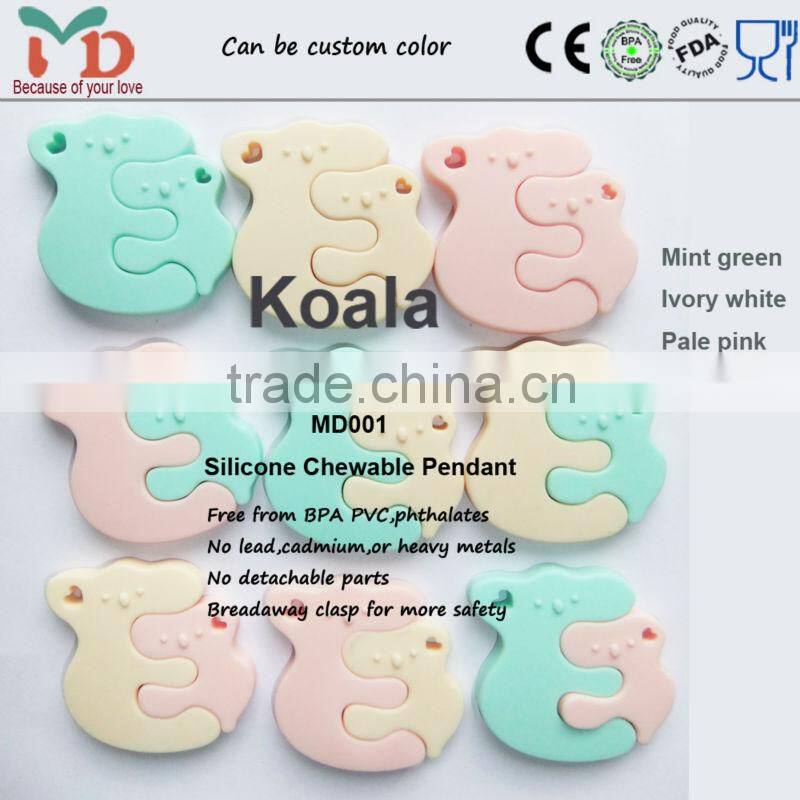 New Product Soft Silicon Baby Teether Pendant Wholesale/Baby Tooth Teether