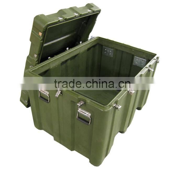 Rotomoulding military logistic case, military equipment box with hard PE