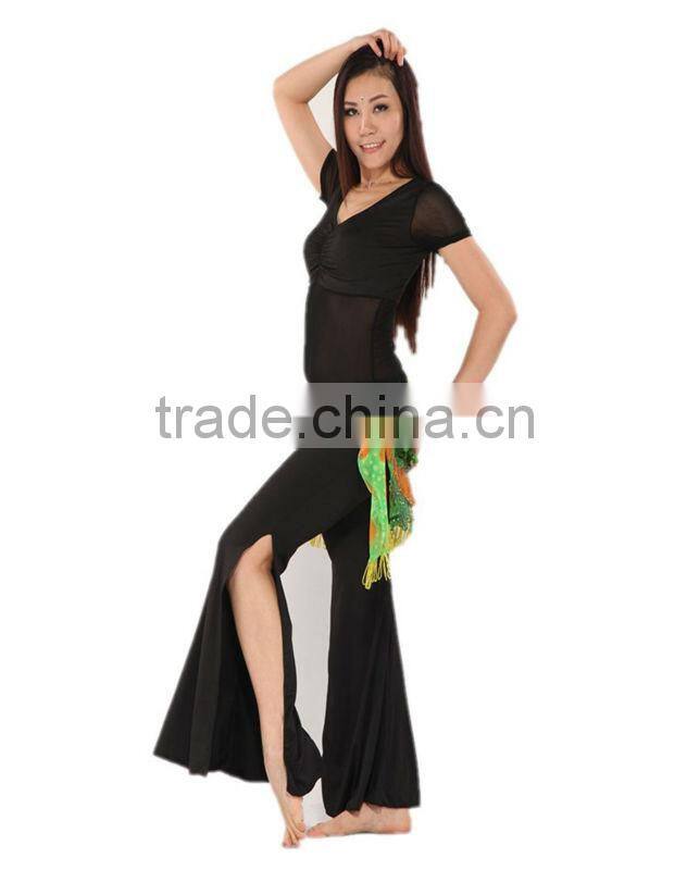 SWEGAL wholesale 8 colors practice belly dance costume,dance training gauze costume set