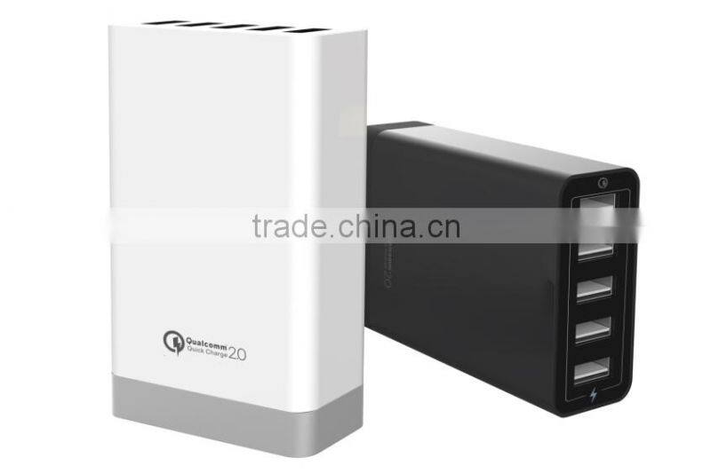 Newly arrival qc 2.0 charger 75% faster charging speed multi usb charger 8A 40W for mobile phone tablet