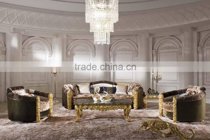 antique solid wood fabric european classic style furniture AL041