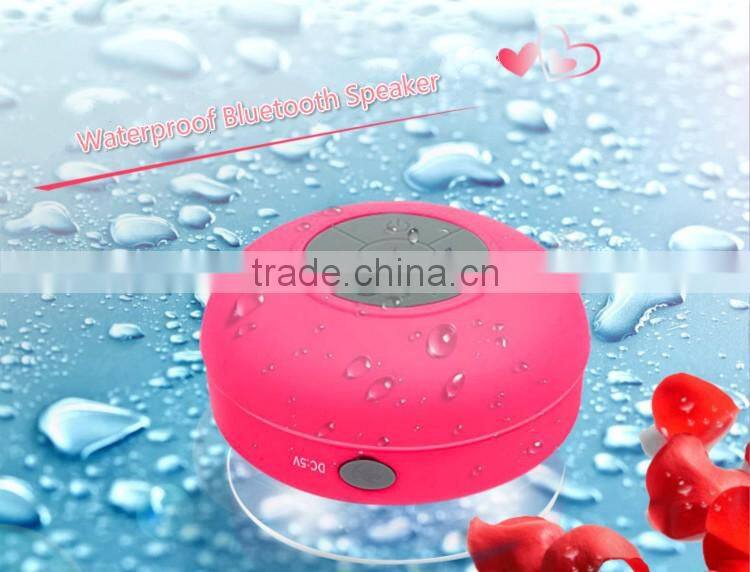 Portable Stereo Waterproof Speaker Bluetooth Shower Speaker with Suction Cup