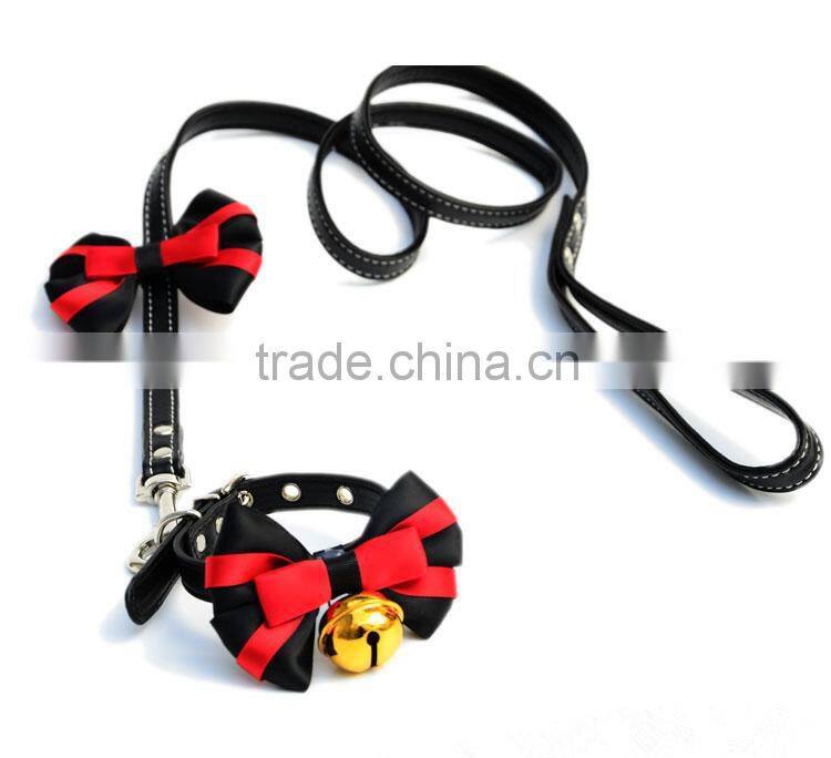High-end pet dog collar / dog leash rope genuine belt for pets