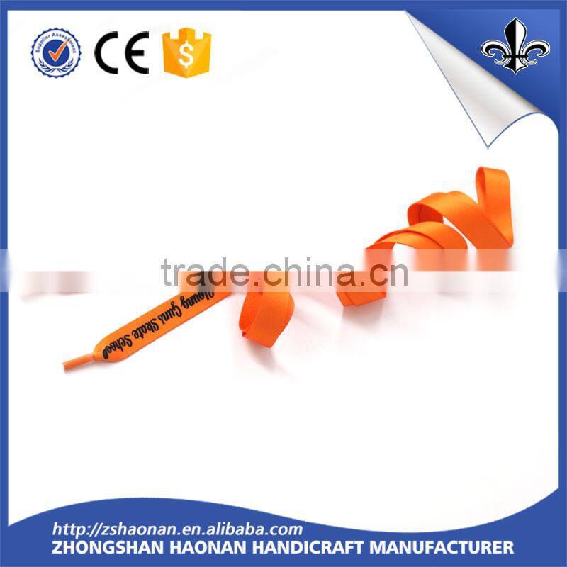 Fashionable flast custom colorful shoelaces for garment