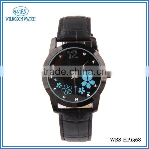 Chain black leather strap watches and watch accessories