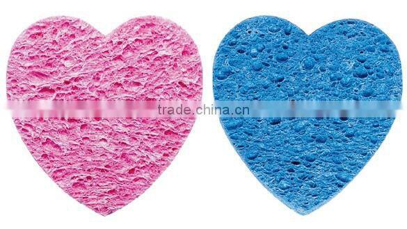 wet natural cellulose sponge with cleaning pad kitchen cleaning