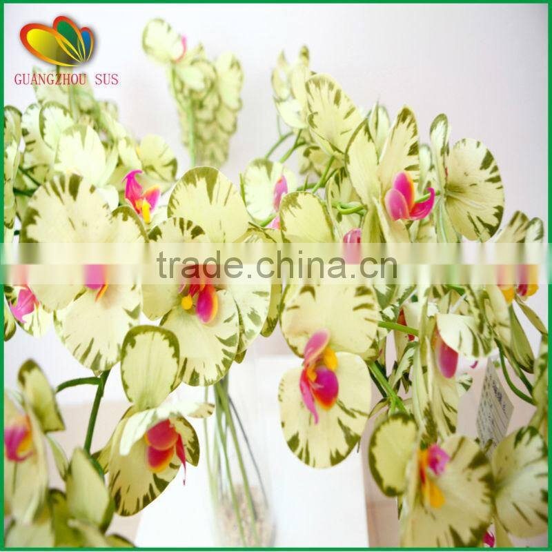 Factory price PU material artificial orchid flowers fake orchid flowers PU orchid flowers