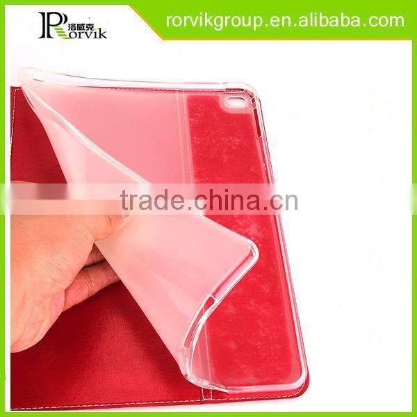 2015 Hot sale top grade crazy horse leather case cover for ipad 6