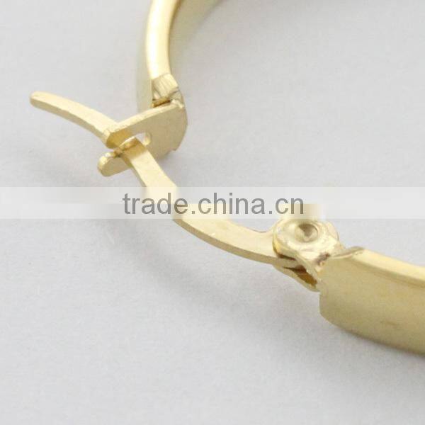 alibaba website, 2014 new product wholesale fashion jewelry, gold plated stainless steel hoop earring for women