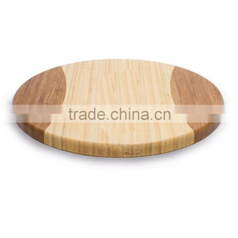round bamboo wood chopping block
