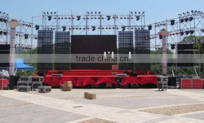 led rental display, Slim rental hanging Aluminum cabinet moving stage exhibition truss outdoor P10 LED display