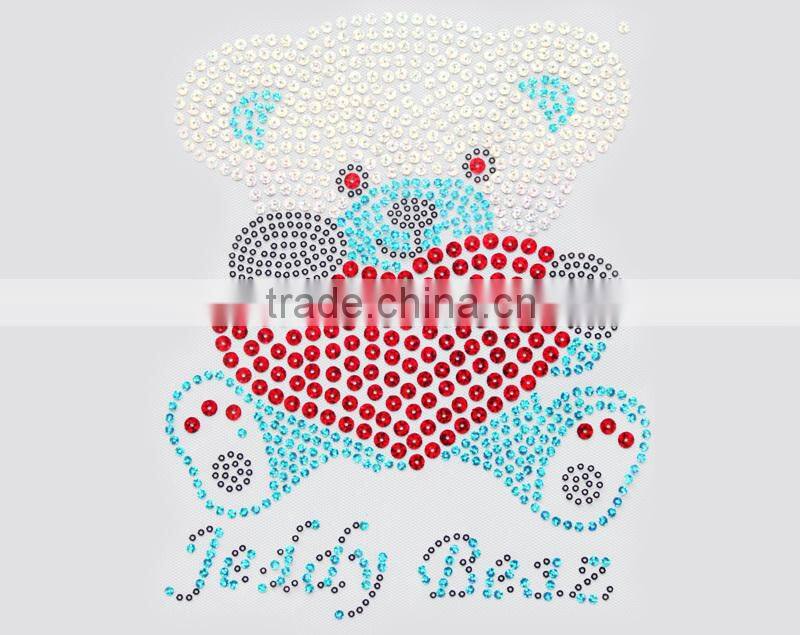 factory direct iron on rhinestone hot fix motif appliques iron on rhinestone transfers