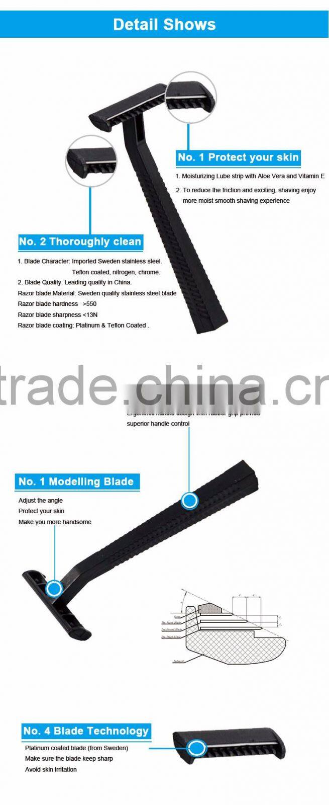 Professional beautiful comb with razor blade