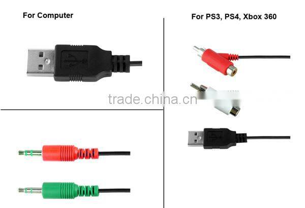 Wired computer microphone headset with high bass