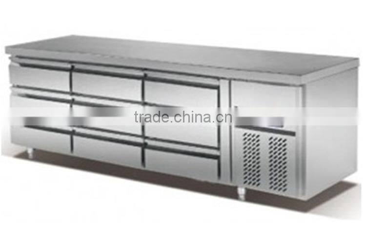Shentop STLA-H15ZP Stainless Steel Refrigerated Drawer Workbench for Restaurant