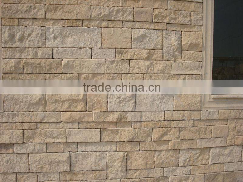 Yellow limestone tiles
