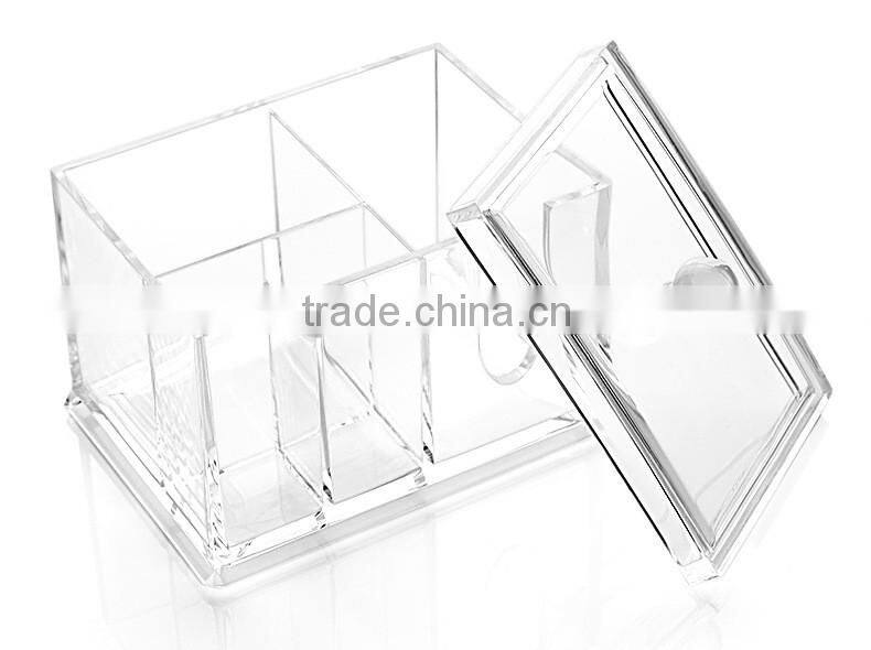 C56 Clear Acrylic Makeup Cotton Swab Box Cosmetic Organiser Display Storage