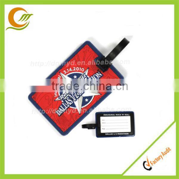 Travel luggage tag PVC new design 3D luggage tag