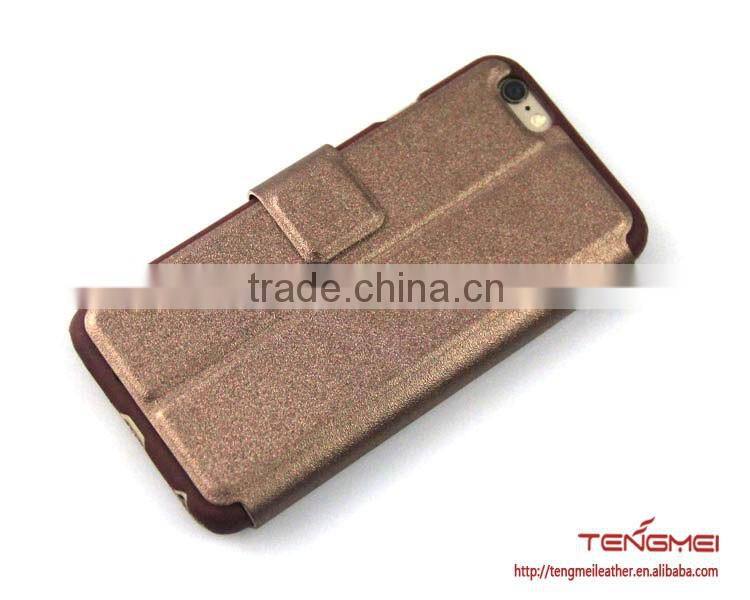 sands grain case for iphones, magnetic pu leather phone case for iphone 6