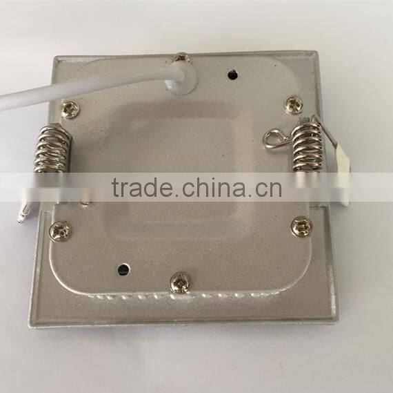 customized silvery color ultra thin flat led recessed panel downlight with CE & RoHS