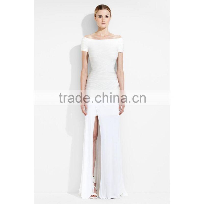 Elegant High Fashion Split Maxi Dress Designer One Piece Party Dress China Dress Manufacturer