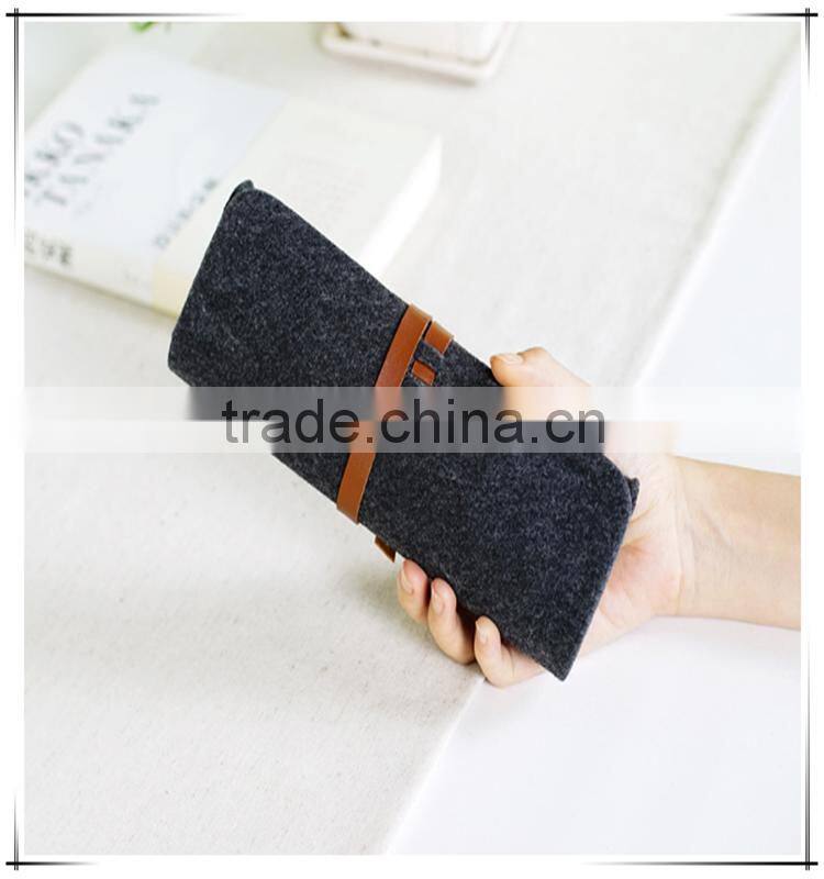 Hot Product Branded Best Quality Universal Felt Purple Pencil Case