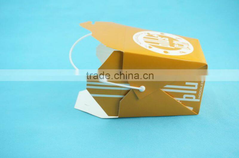 32oz Disposable Square Bottom Noodle Box with Handle