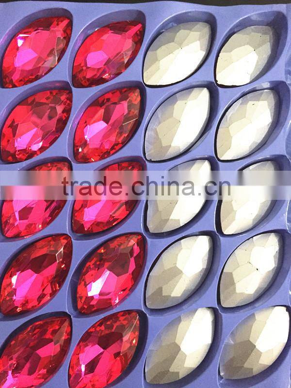 Star Light Wholesale Perfect Shining 17x32mm Marquise Shaped Stone For Luxury Decoration Loose Pointback Gemstone