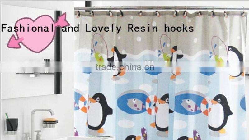 Yellow Duck design FABRIC 72x72 shower curtain;hot sale and fashion shower curtains