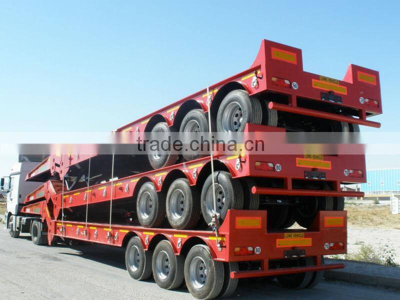 China hot-selling tri-axle 40 tons gooseneck low bed trailer transportation