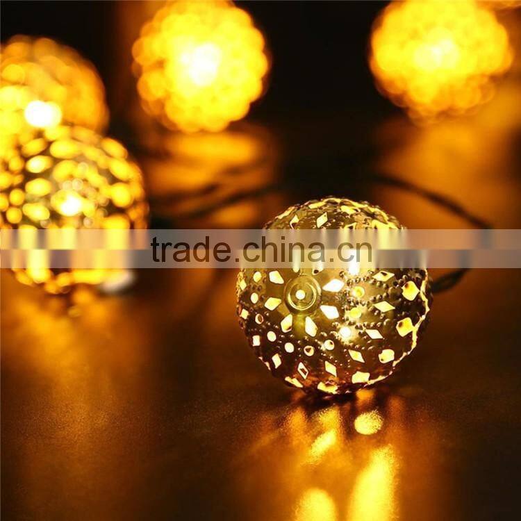 Morocco light string with solar energy 10 LED light party garden Christmas Holidays Decoration waterproof Ball led guirlande