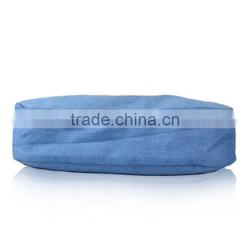 2014 Summer Hot sell Bear Canvas Denim Girl Tote Bag China Manufacturer