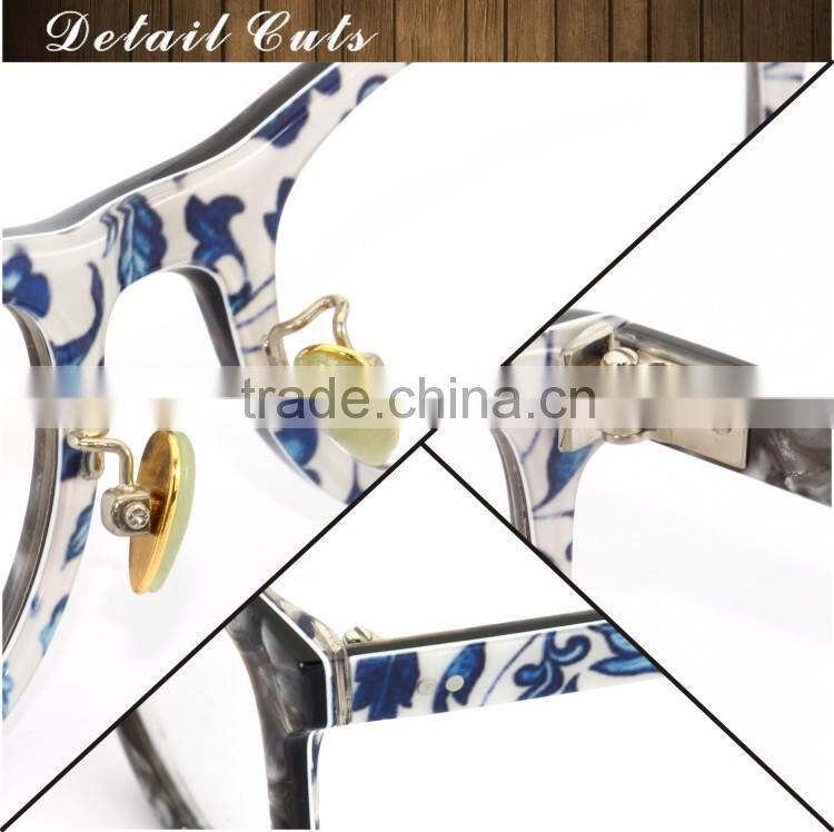 Blue And White Porcelain Design Optical Eyeglasses Frame