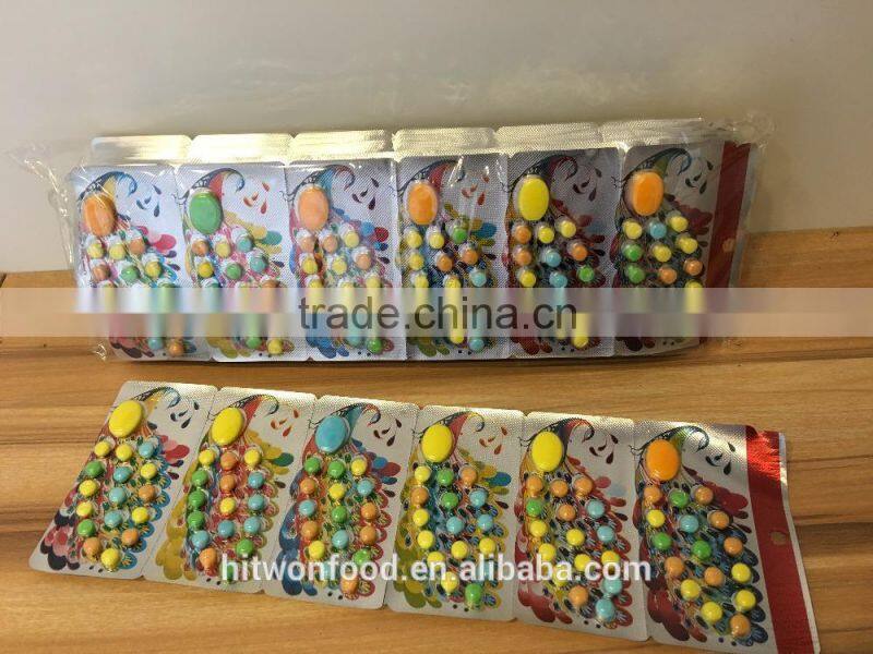 Hitwon tablet candy with peacock fruit pressed candy