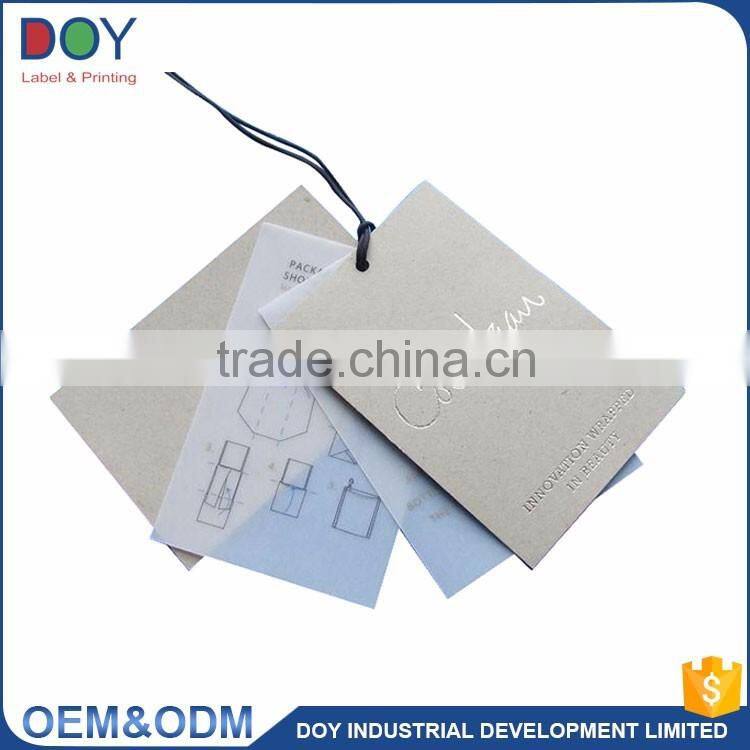 China factory custom own logo fashion jeans garment paper hang tags, paper ticket, swing tag