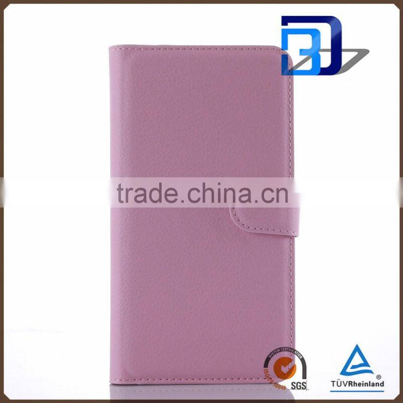 New PU leather with card slots stand flip wallet case for Lenovo Vibe X3 Lite A7010