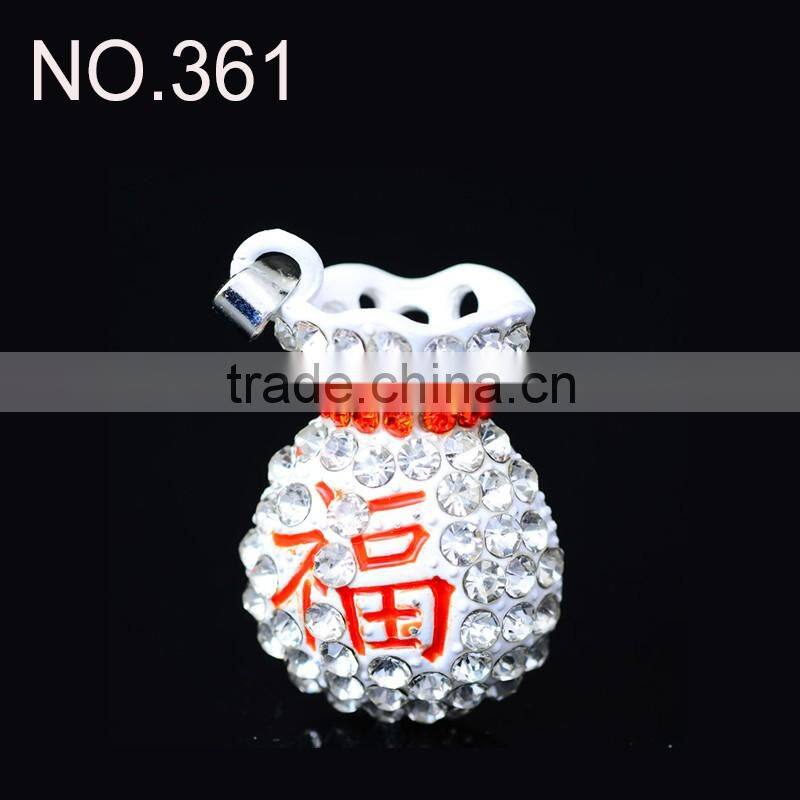 ALLOY Metal Rhinestone Vase Garment And Necklace Trimmings-361