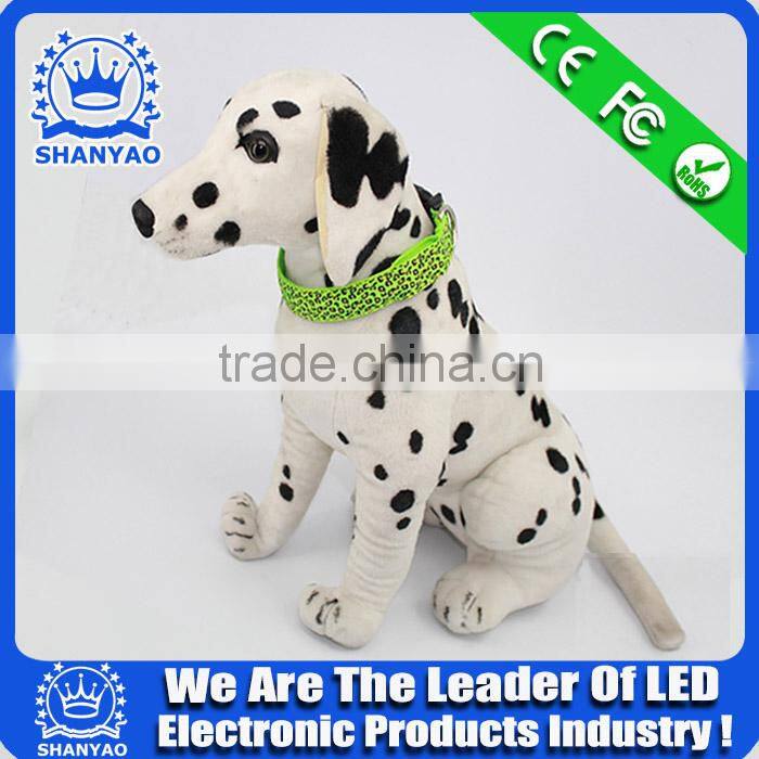 2015 Hot Selling Christmas led Electric Pet Collar With Leopard