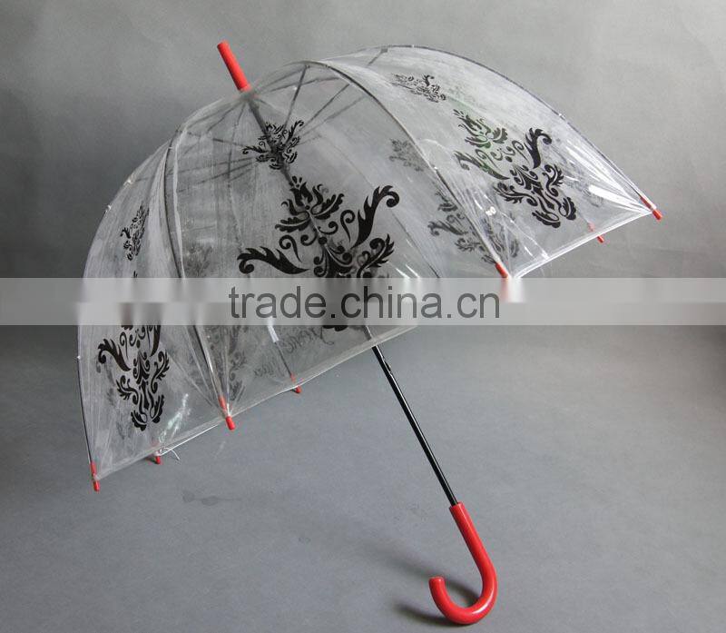 China Factory Wholesale Fashion Pvc Transparent Umbrella