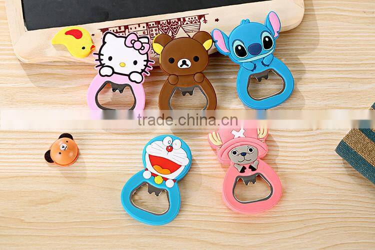 Wholesale Custom Cheap PVC Fridge Magnet Bottle Opener for Cola Drink