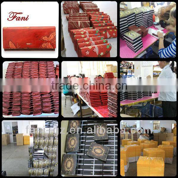 Guangzhou Fani luxury leather clutch purse making hard ware button for women