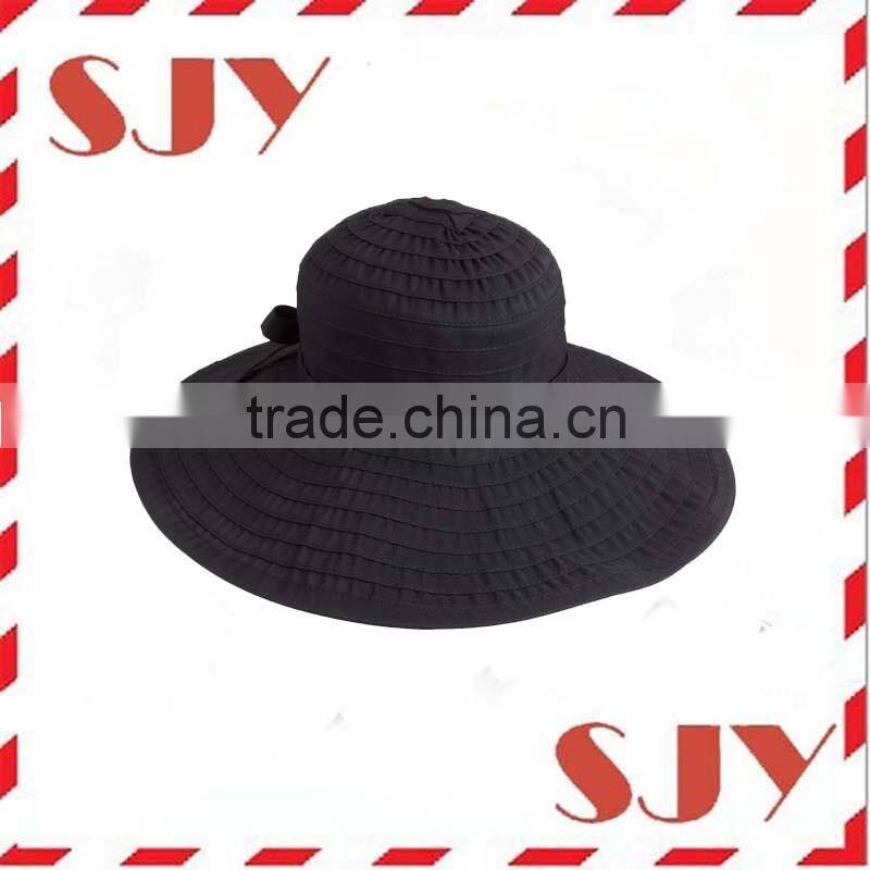 Promotional cheap polyester wide brim floppy summer hat