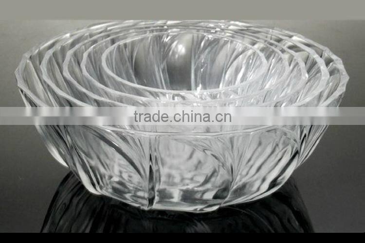 2016 new design food glass bowl crystal