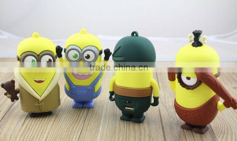 Creative lovely Cartoon Powerbank 4000mAh DC 5V 1A, for iphone, all mobile phone, mp3, mp4 etc