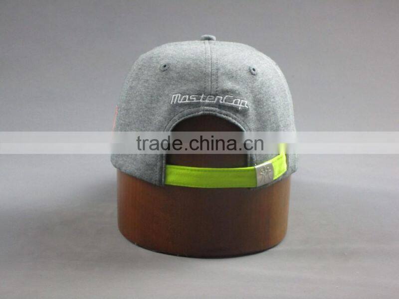 Custom high quality 6-panel knitted Baseball cap with thin embossed