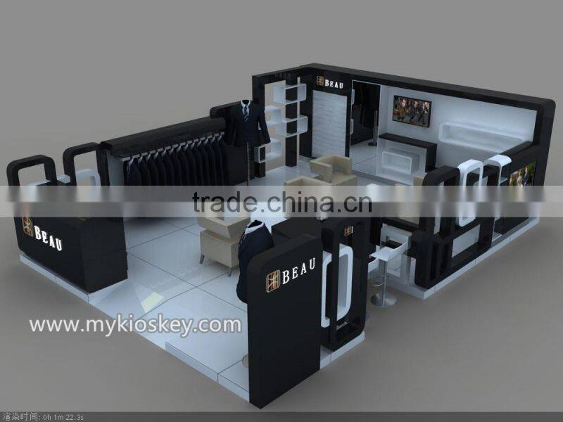 Factory supplier clothes kiosk,clothes display showcase for sale