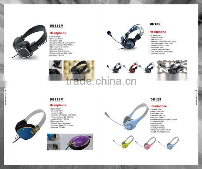 VCOM High Quality Professional DJ Headphones Custom with Metal Shell