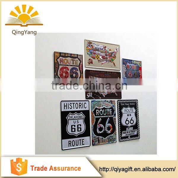 Promotional Bar Decors Vintage metal Tin Sign of america route 66
