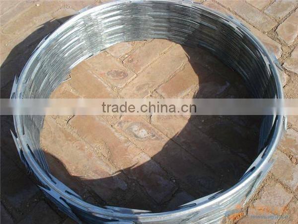 galvanized razor barbed wire and steel razor barbed wire