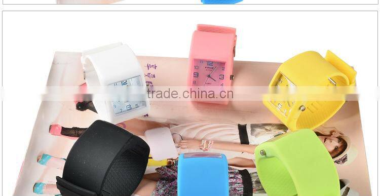 Fangcan Silicone Square Watch with Candy Color